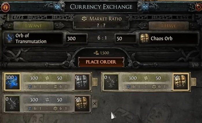 poe trade currency